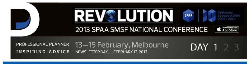 SPAA SMSF 2013 - Day 1 newsletter